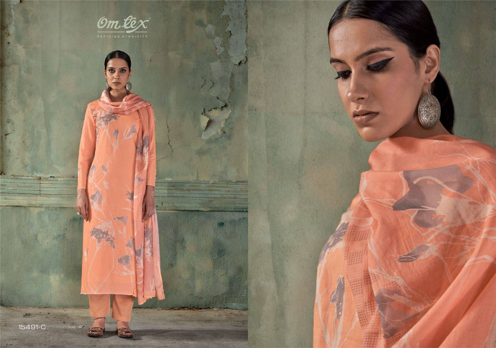 MEHAR By OMTEX 15491 A TO 15491 D Beautiful Festive Suits Stylish Colorful Fancy Casual Wear & Ethnic Wear PREMIUM LAWN COTTON Dresses At Wholesale Price